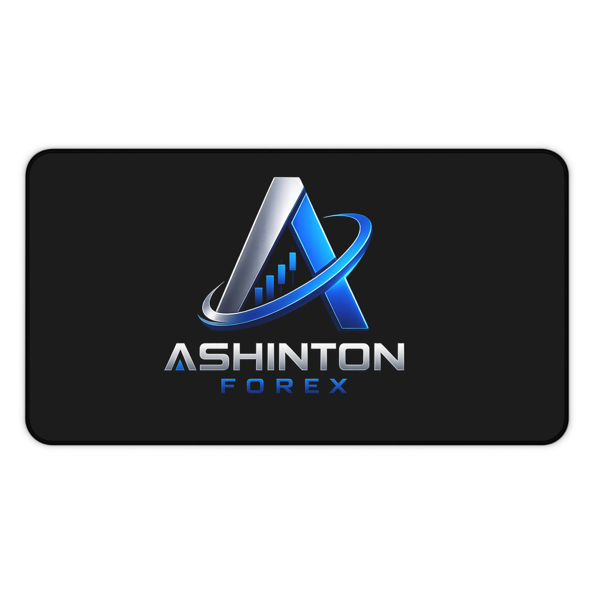 Ashinton Forex Desk Mat — Large Black Office Mouse Pad