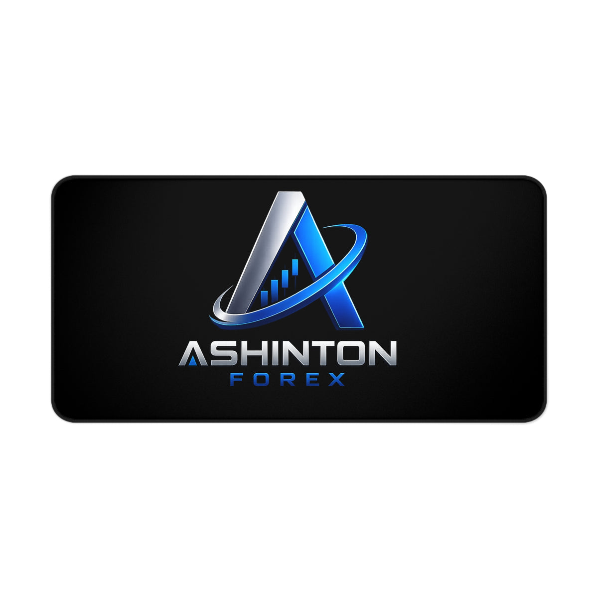 Ashinton Forex Desk Mat — Large Black Office Mouse Pad